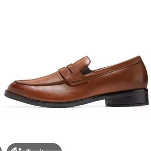 Cole Haan Grand+ Penny Loafer British Tan Leather Dress Shoes C37351 Mens 8.5